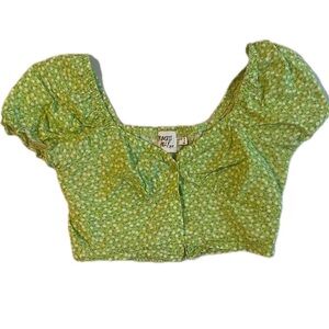 green Laguna Princess Polly floral top